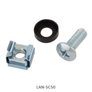 Mounting kit: cage nut, screw bolt and washer